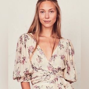 LoveShackFancy Domino Silk Top